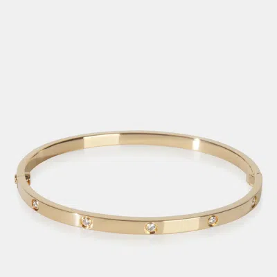 Pre-owned Cartier Love 18k Yellow Gold Diamond Small Bracelet