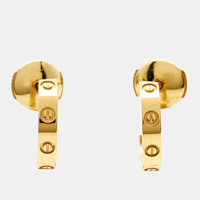 Pre-owned Cartier Love 18k Yellow Gold Earrings
