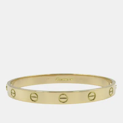 Pre-owned Cartier Love 18k Yellow Gold Love Bangle Bracelet