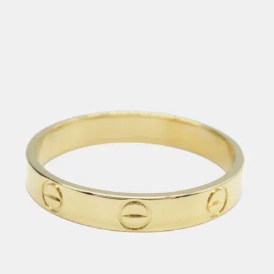 Pre-owned Cartier Love 18k Yellow Gold Ring Eu 58