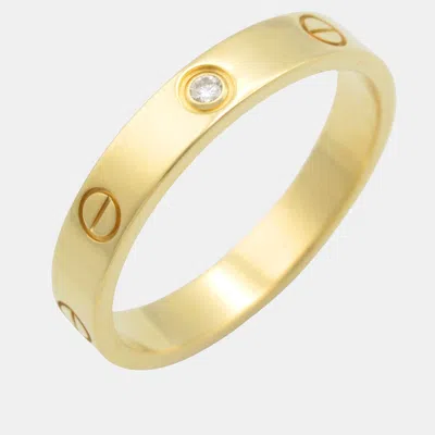 Pre-owned Cartier Love 18k Yellow Gold Ring Eu 62