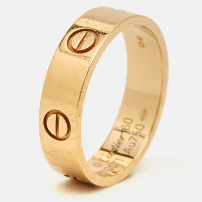 Pre-owned Cartier Love 18k Yellow Gold Ring Size 60
