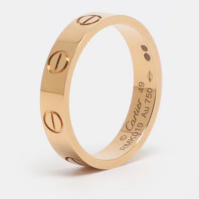 Pre-owned Cartier Love 18k Yellow Gold Wedding Band Ring Size 49