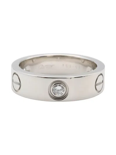 Pre-owned Cartier Love 3pd Ring In Silver