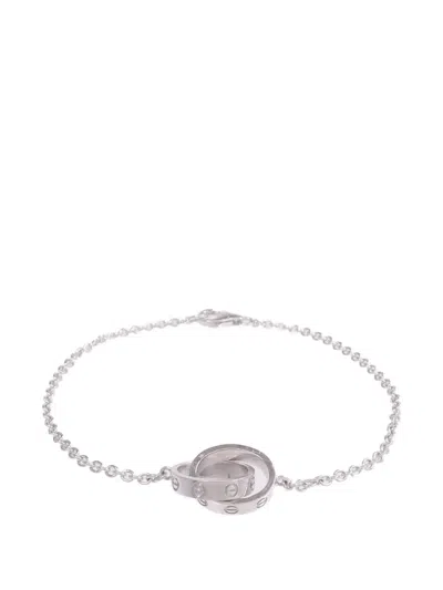Pre-owned Cartier Love Chain Bracelet In Silver