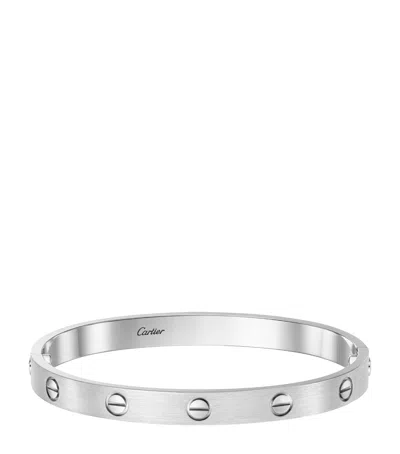 Cartier Brushed White Gold Love Bracelet