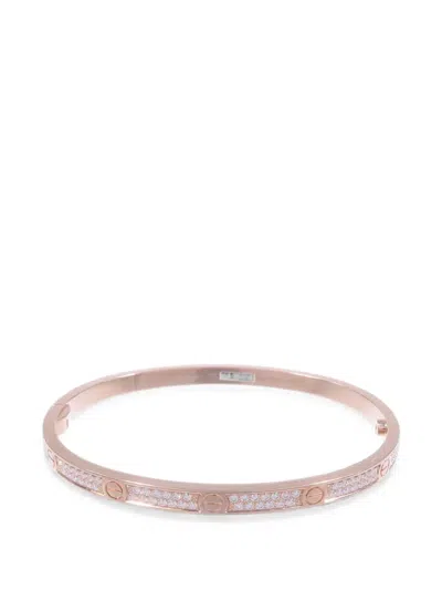 Pre-owned Cartier Love Diamond Bracelet In 粉色