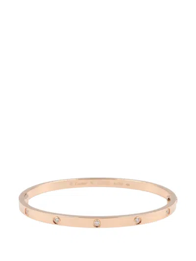 Pre-owned Cartier Love Diamond Bracelet In Pink