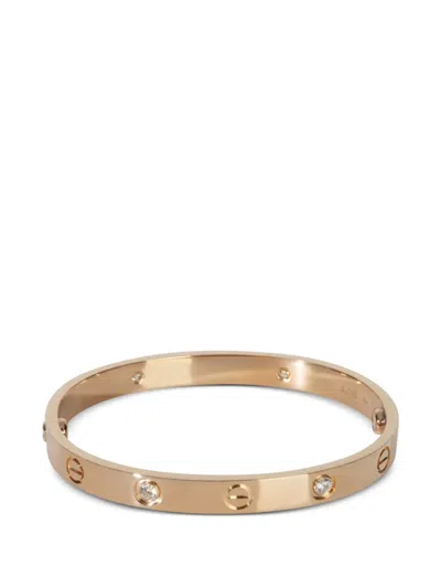 Pre-owned Cartier Love Diamond Bracelet In Pink