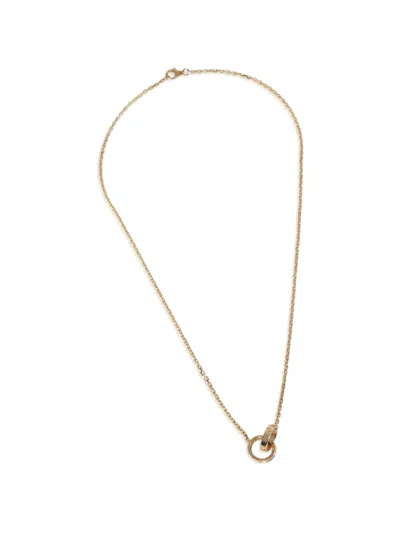Pre-owned Cartier Love Diamond Necklace In Gold