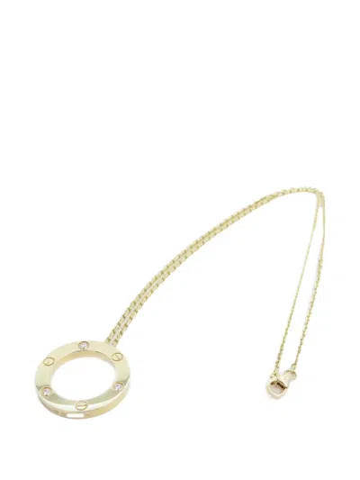Pre-owned Cartier Love Diamond Necklace In Gold