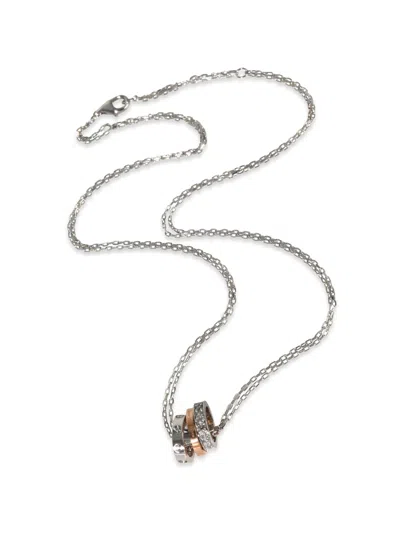 Pre-owned Cartier Love Diamond Necklace In White