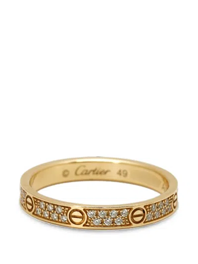 Pre-owned Cartier Love Diamond Ring In Gold