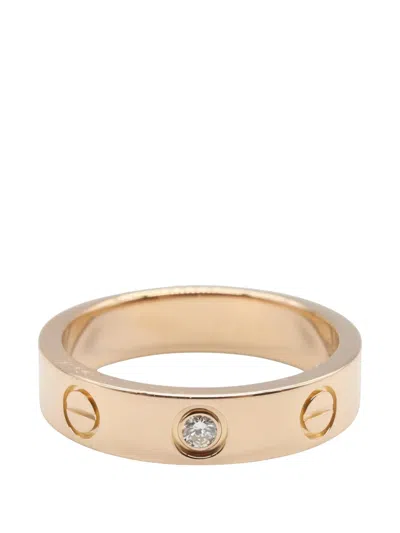Pre-owned Cartier Love Diamond Ring In Pink