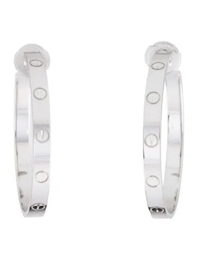 Pre-owned Cartier Love Hoop Earrings, Large Model In Multi