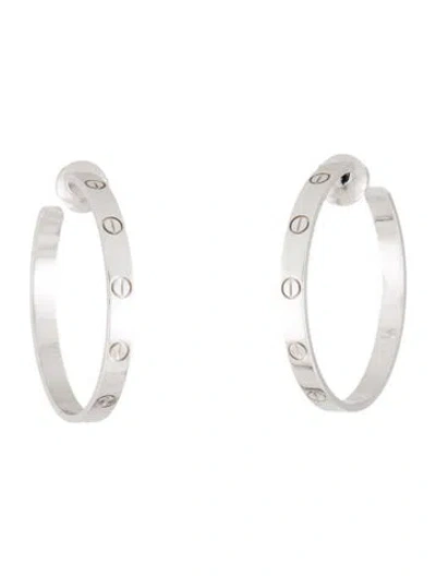 Pre-owned Cartier Love Hoop Earrings, Large Model In Multi