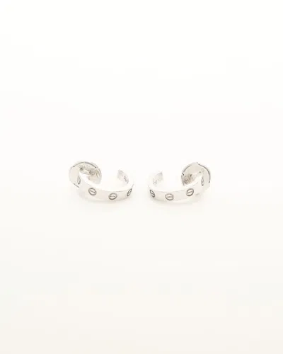 Cartier Love Hoop Earrings, Small Model In Metallic