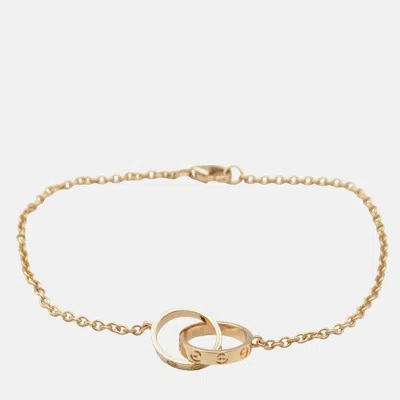 Pre-owned Cartier Love Interlocking 18k Rose Gold Bracelet