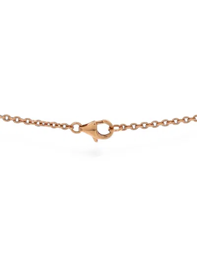 Pre-owned Cartier Love Interlocking 18k Rose Gold Necklace In Pink