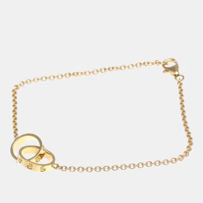 Pre-owned Cartier Love Interlocking 18k Yellow Gold Bracelet