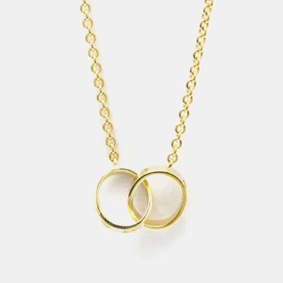 Pre-owned Cartier Love Interlocking 18k Yellow Gold Necklace