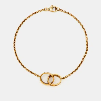 Pre-owned Cartier Love Interlocking Loops 18k Yellow Gold Bracelet