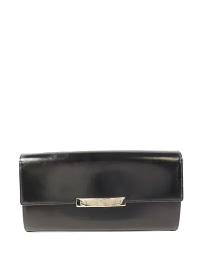 Pre-owned Cartier Love Leather Wallet In Black
