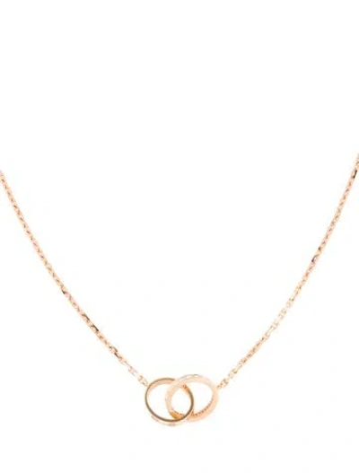 Pre-owned Cartier Love Necklace, Half-pavéd, 17.5" In Multi