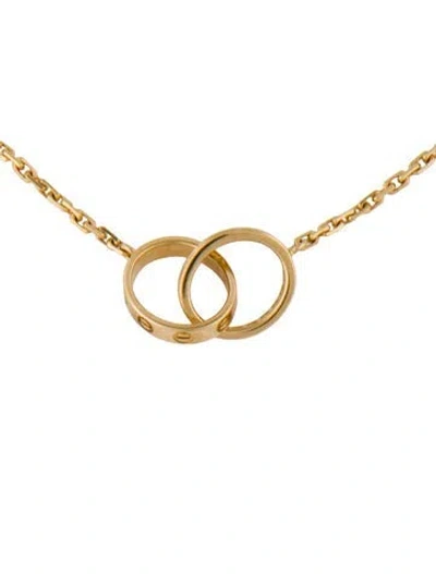 Pre-owned Cartier Love Pendant, Half Pavéd, 18" In Multi