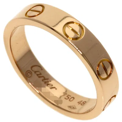 Pre-owned Cartier Love Pink Band Ring ()