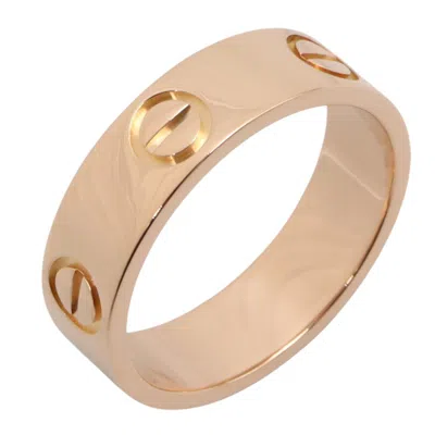 Pre-owned Cartier Love Pink Gold Pink Gold (18k) Band Ring ()