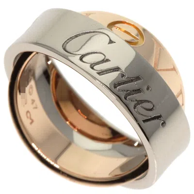 Pre-owned Cartier Love Pink White Band Ring () In Multi