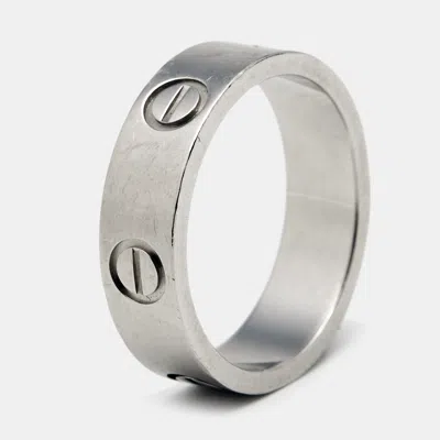 Pre-owned Cartier Love Platinum Ring Size 54