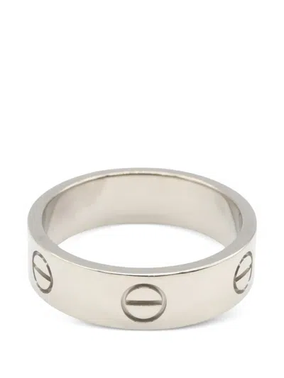 Pre-owned Cartier Love Ring In 18kt White Gold In Silver