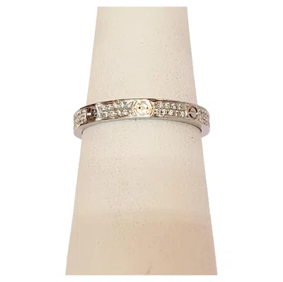 Pre-owned Cartier Love Ring Mini Model Paved Size 56 In Multi