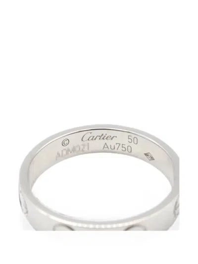 Pre-owned Cartier Love Ring In Silver