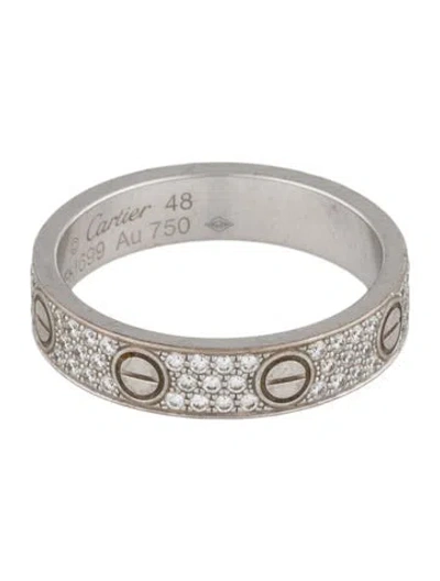 Pre-owned Cartier Love Ring, Small Model, Paved In Multi