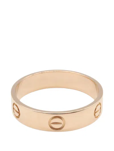 Pre-owned Cartier Love Screw-detail Ring In Pink