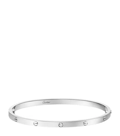 Cartier Love Small White Gold Bracelet In Metallic