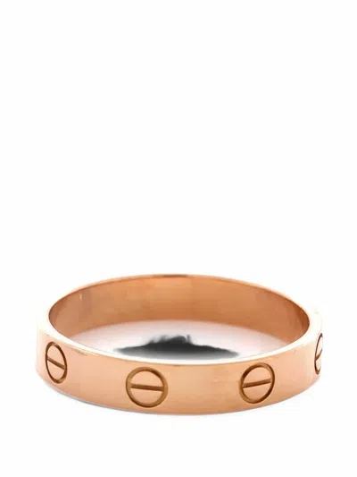 Pre-owned Cartier Love Wedding Band 18k Rose Gold Ring In Pink