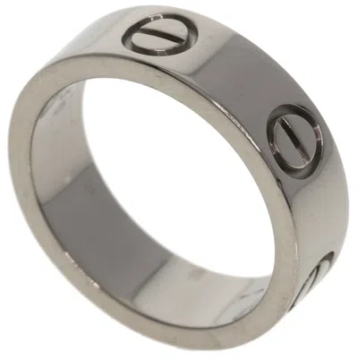 Pre-owned Cartier Love White Band Ring ()