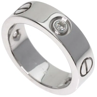 Pre-owned Cartier Love White Band Ring ()