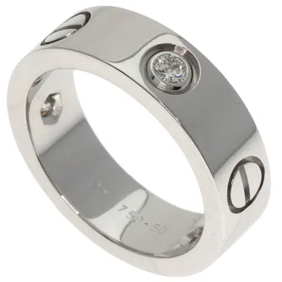 Pre-owned Cartier Love White Band Ring ()