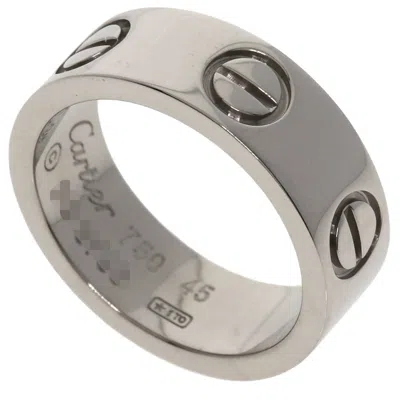 Pre-owned Cartier Love White Band Ring ()
