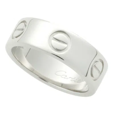 Pre-owned Cartier Love White Gold (18k) Band Ring ()
