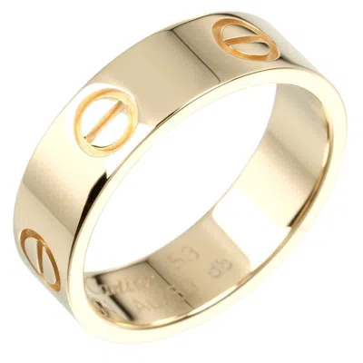 Pre-owned Cartier Love Yellow Band Ring ()