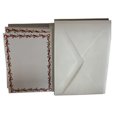 Pre-owned Cartier Luxury Christmas Set Of 10 Stationery Cards Set Season's Greetings In Gray