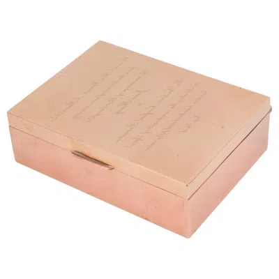 Pre-owned Cartier Maison  Modernist Luxury Copper Enigma Box, France Circa 1950 In Brown