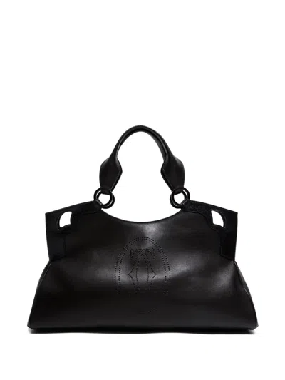 Pre-owned Cartier Marcello Handbag In Black