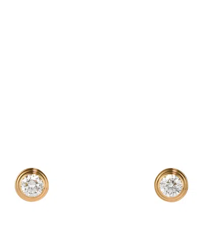 Cartier Medium Yellow Gold And Diamond  D'amour Earrings